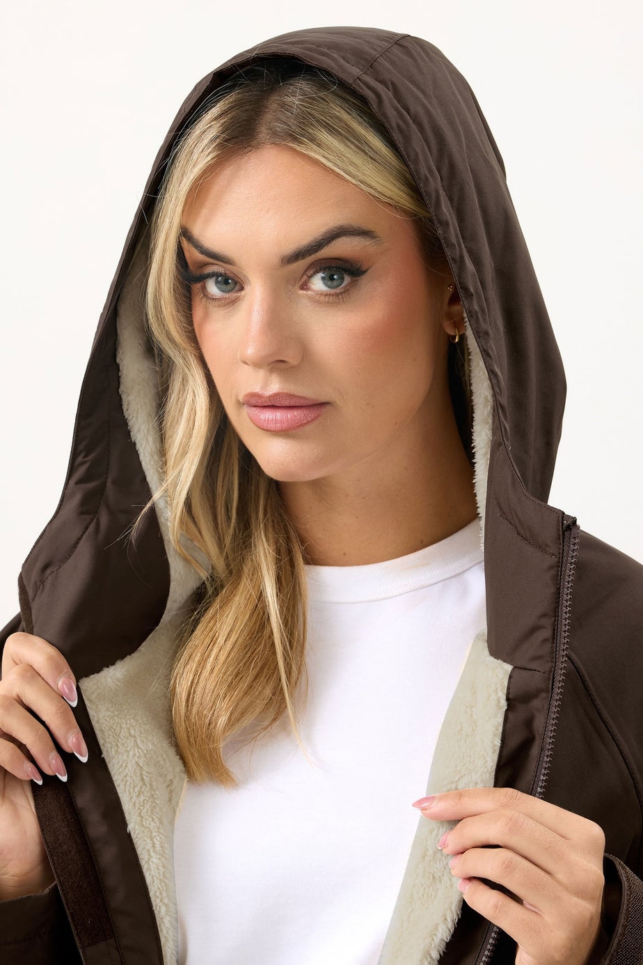 Yours Curve Brown Waterproof Fleece Lined Changing Robe