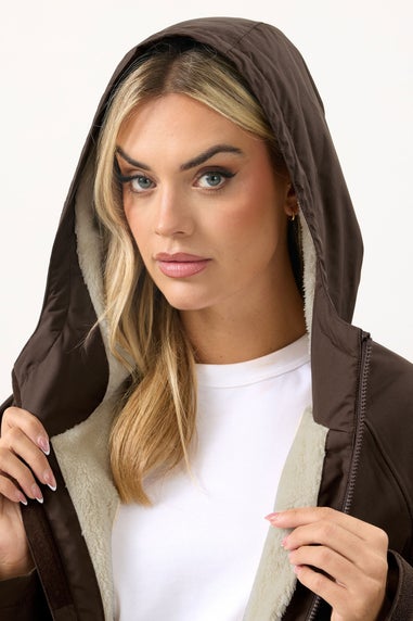 Yours Curve Brown Waterproof Fleece Lined Changing Robe