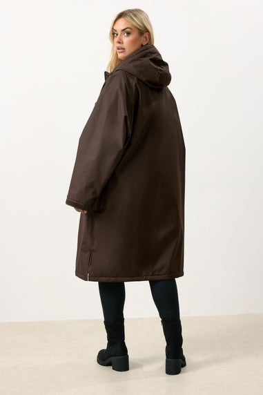 Yours Curve Brown Waterproof Fleece Lined Changing Robe
