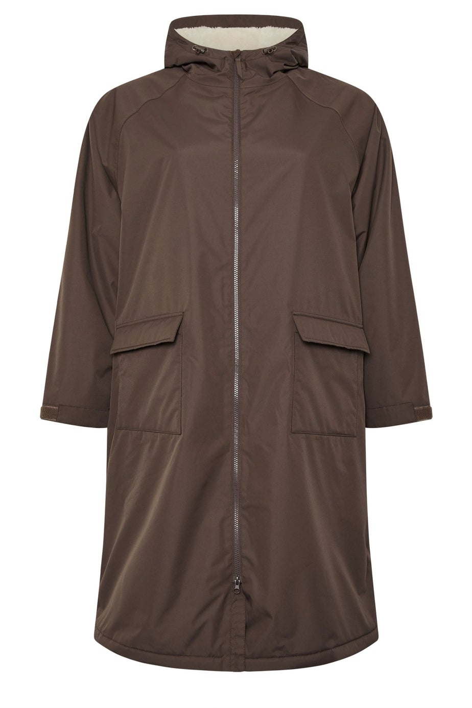 Yours Curve Brown Waterproof Fleece Lined Changing Robe