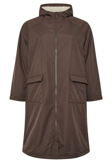 Yours Curve Brown Waterproof Fleece Lined Changing Robe