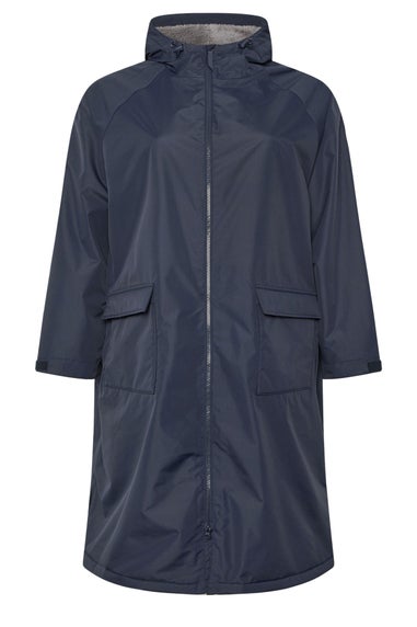 Yours Curve Navy Blue Waterproof Fleece Lined Changing Robe