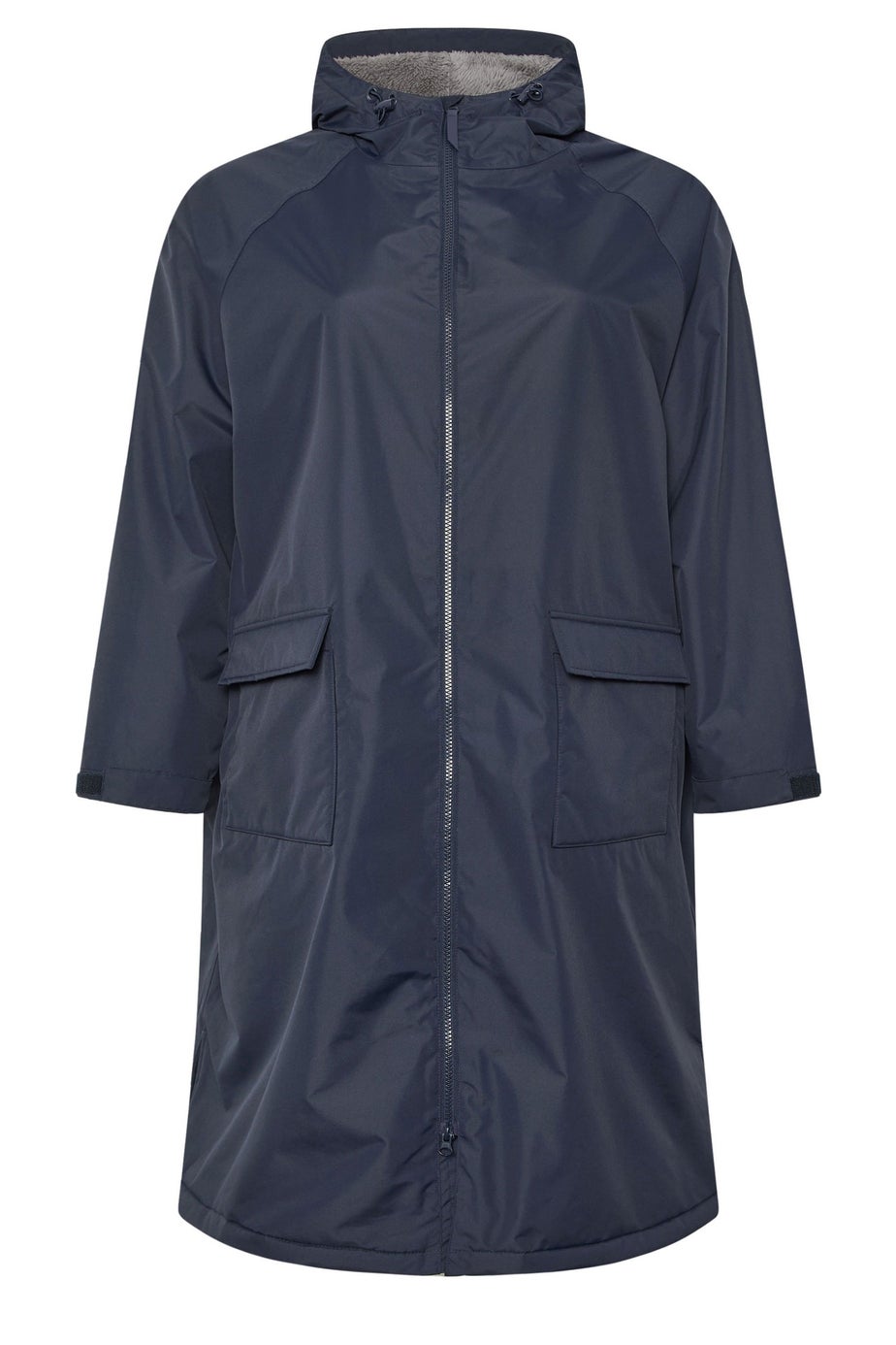 Yours Curve Navy Blue Waterproof Fleece Lined Changing Robe