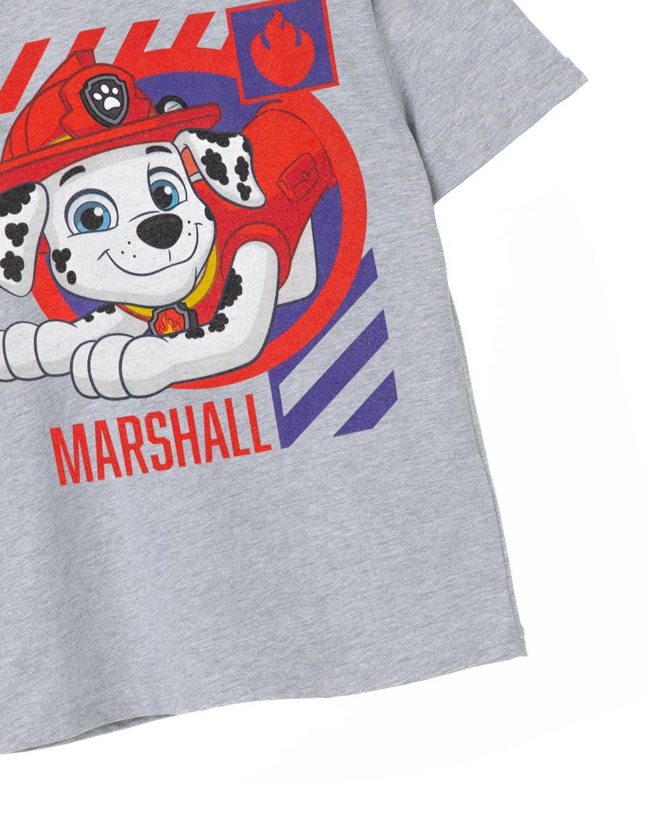 Vanilla Underground Paw Patrol Kids Marshall Grey Marl T-Shirt