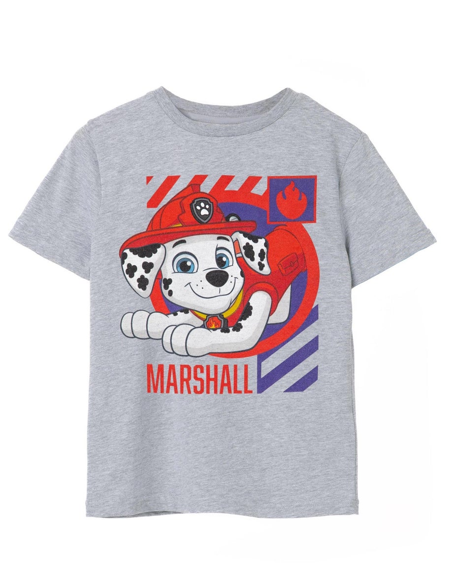Vanilla Underground Paw Patrol Kids Marshall Grey Marl T-Shirt