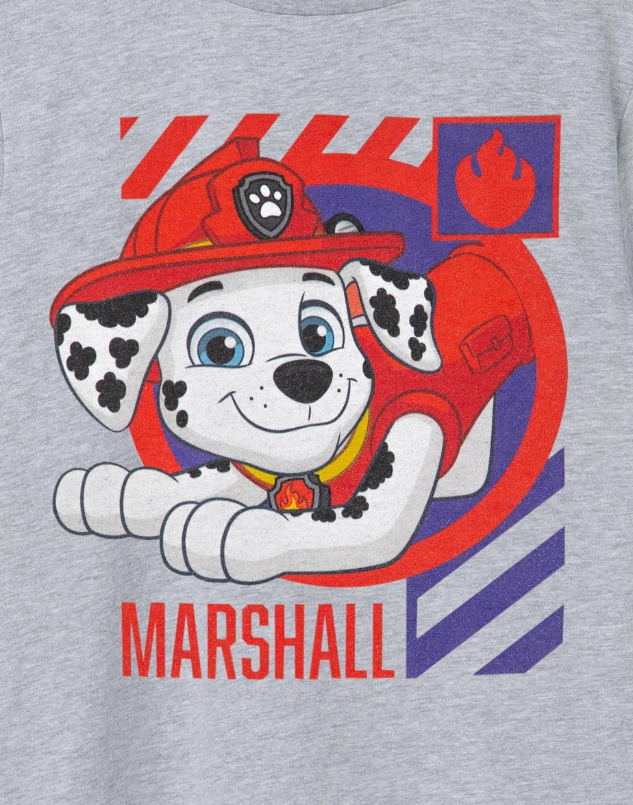 Vanilla Underground Paw Patrol Kids Marshall Grey Marl T-Shirt