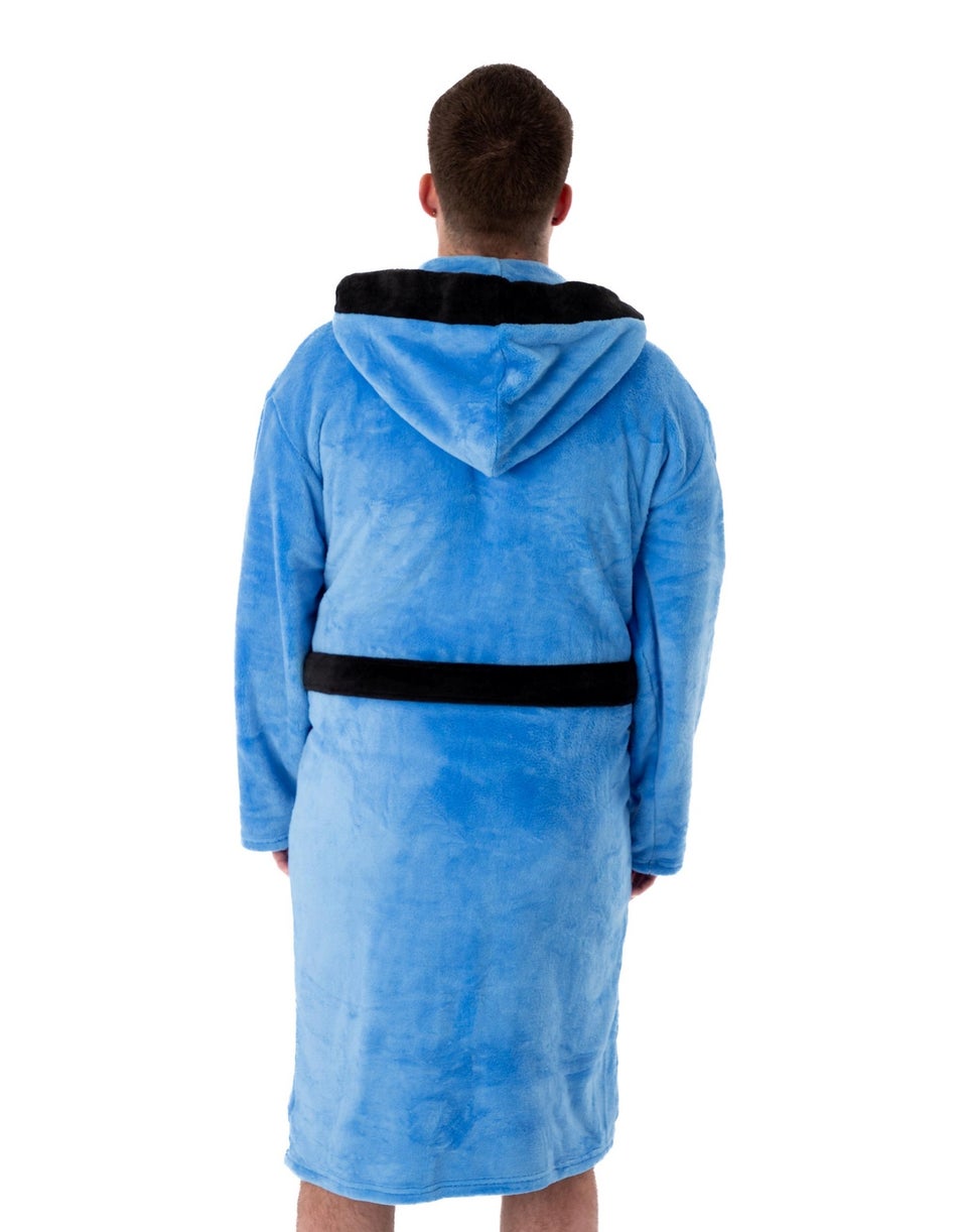 Vanilla Underground Star Trek Adults Hooded Blue Bathrobe