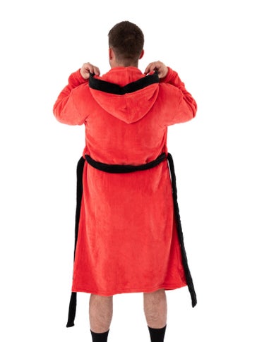 Vanilla Underground Star Trek Adults Hooded Red Bathrobe