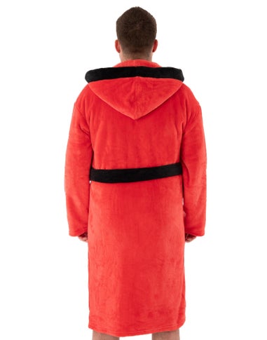 Vanilla Underground Star Trek Adults Hooded Red Bathrobe