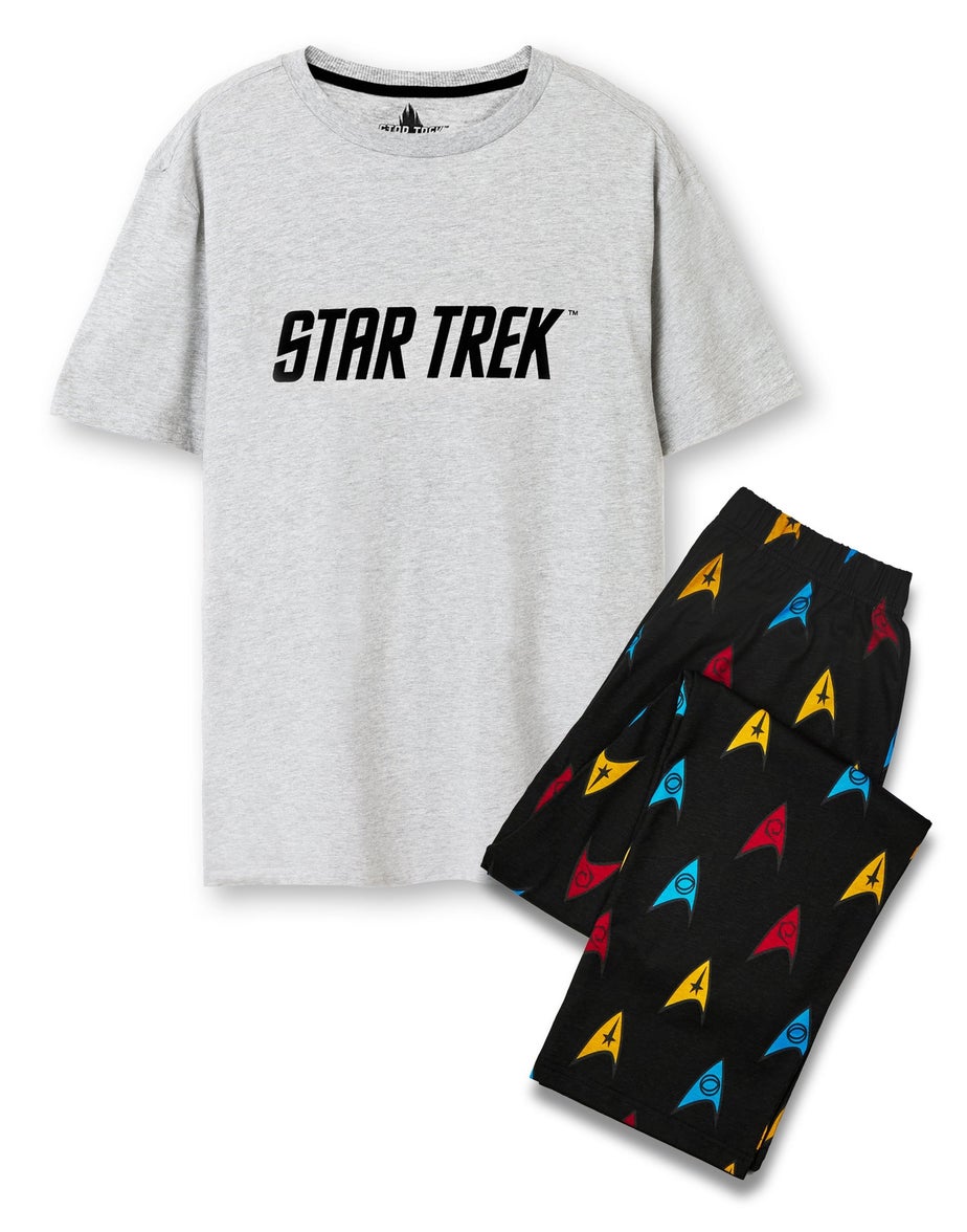 Vanilla Underground Star Trek Adults Logo Black PJs