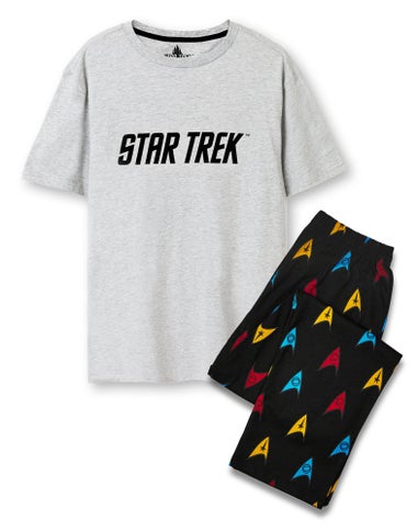 Vanilla Underground Star Trek Adults Logo Black PJs