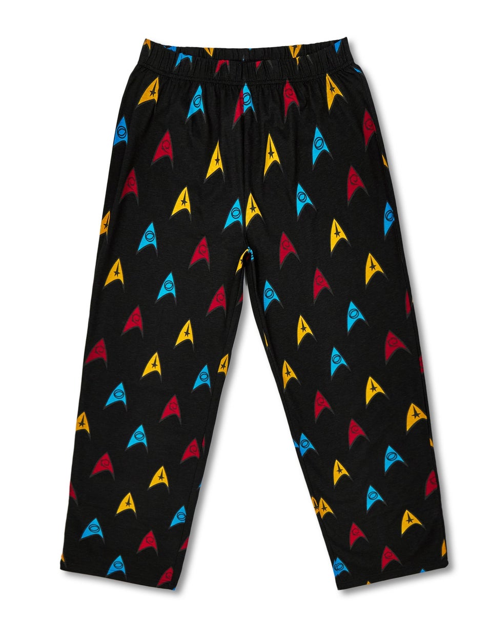 Vanilla Underground Star Trek Adults Logo Black PJs