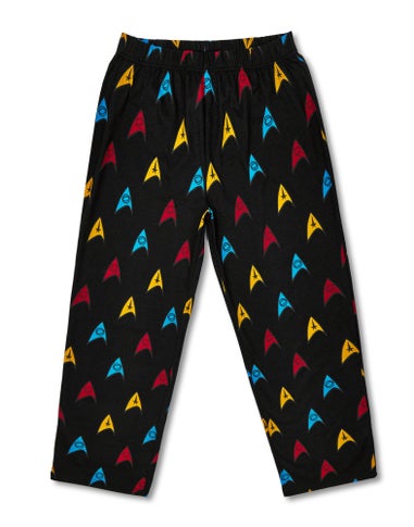 Vanilla Underground Star Trek Adults Logo Black PJs
