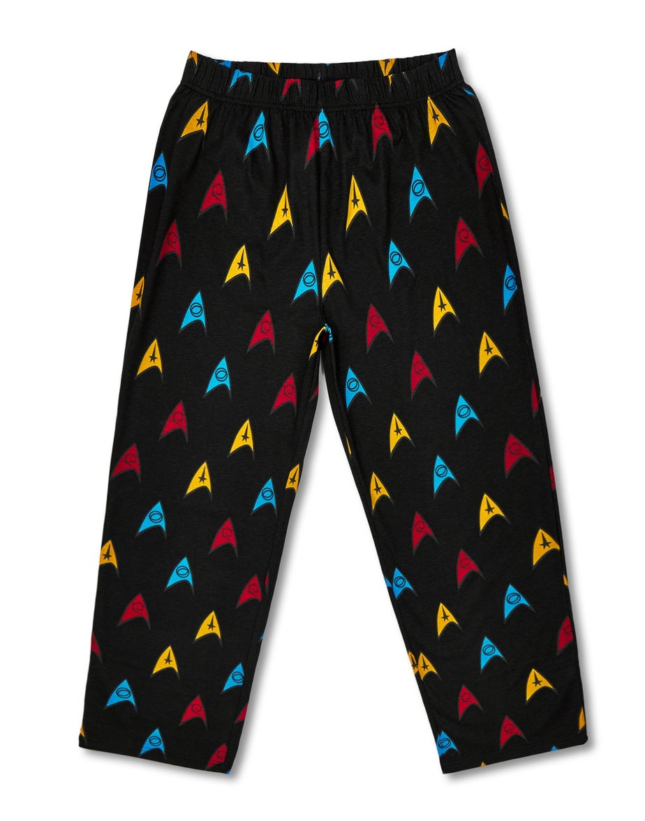 Vanilla Underground Star Trek Adults Logo Black PJs