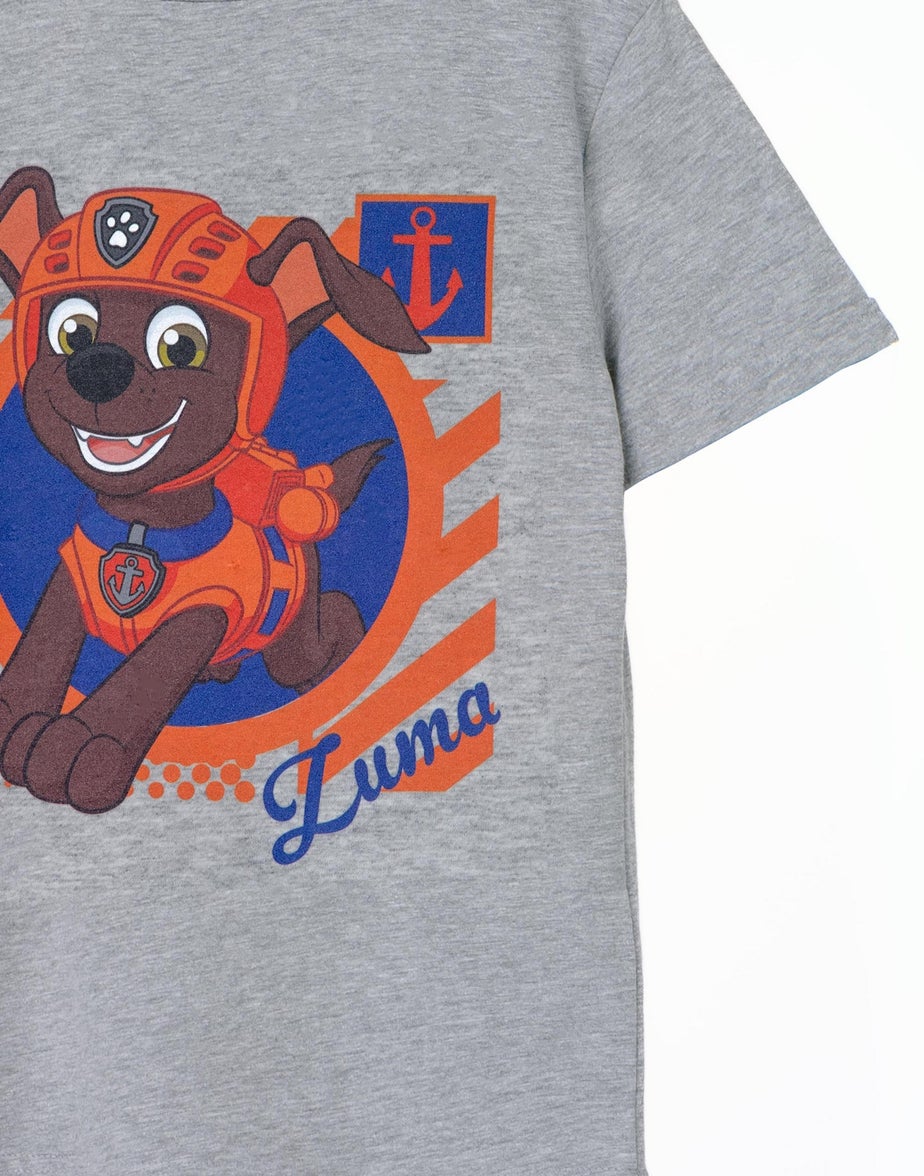 Vanilla Underground Paw Patrol Kids Zuma Grey Marl T-Shirt