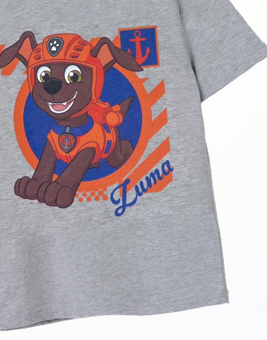 Vanilla Underground Paw Patrol Kids Zuma Grey Marl T-Shirt