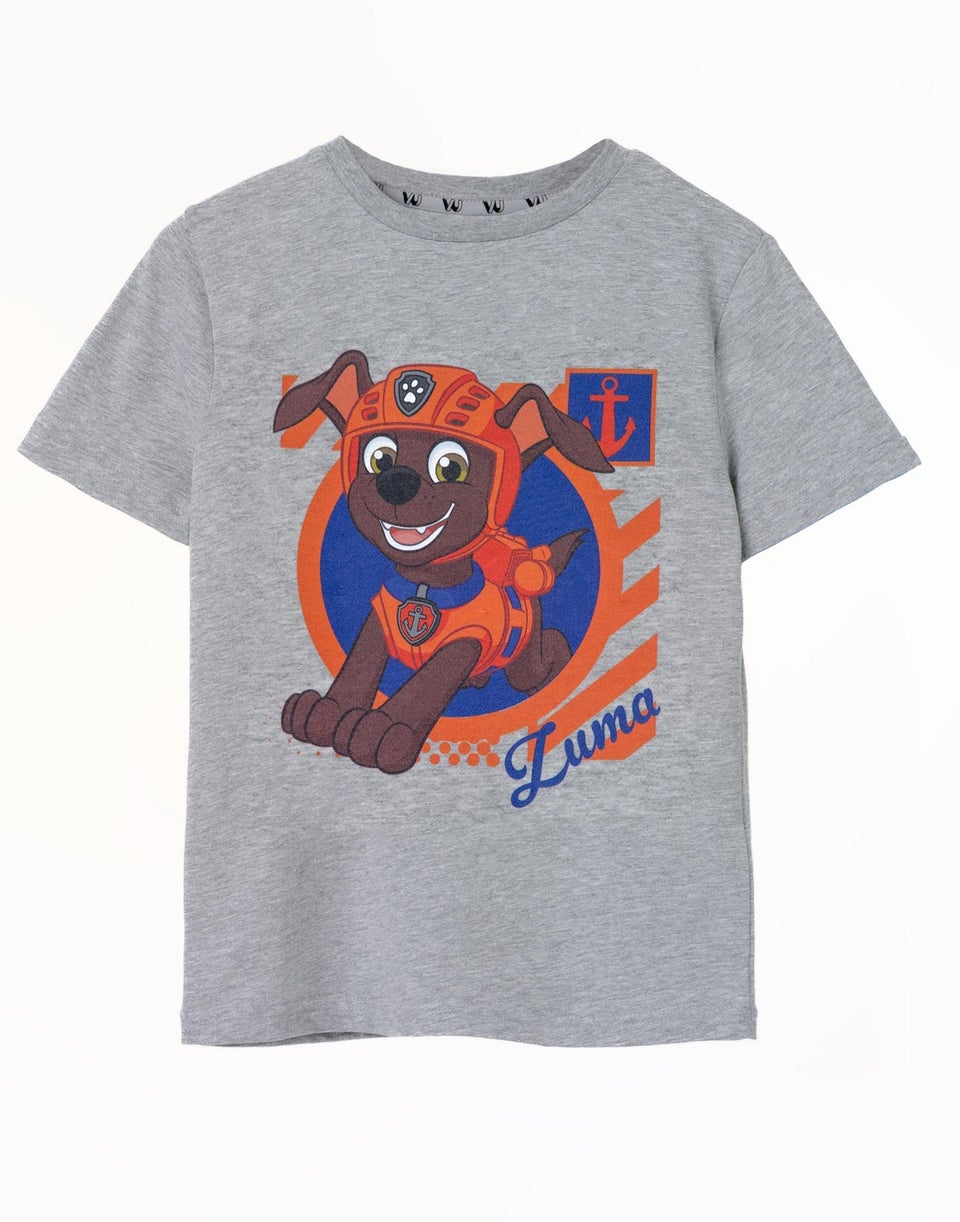 Vanilla Underground Paw Patrol Kids Zuma Grey Marl T-Shirt