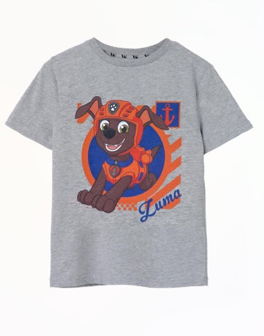 Vanilla Underground Paw Patrol Kids Zuma Grey Marl T-Shirt