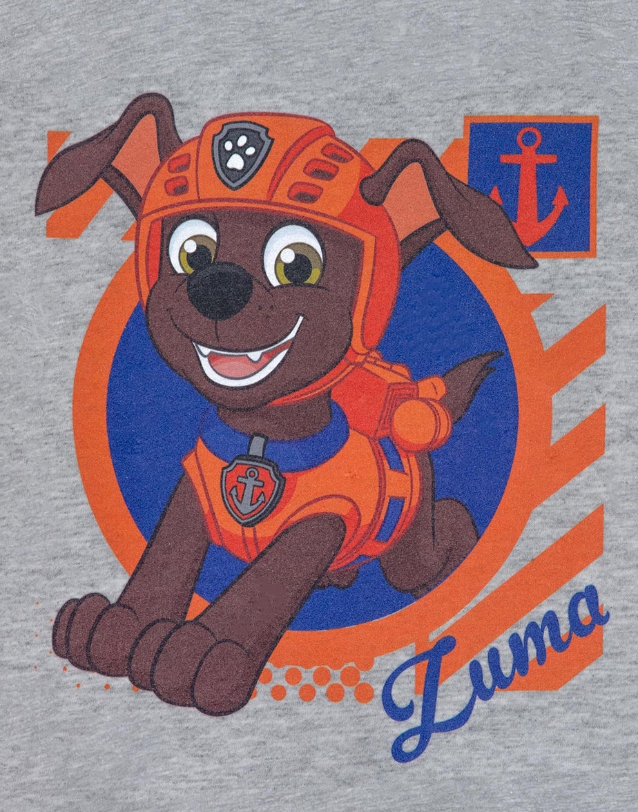 Vanilla Underground Paw Patrol Kids Zuma Grey Marl T-Shirt