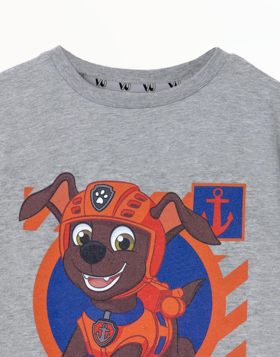 Vanilla Underground Paw Patrol Kids Zuma Grey Marl T-Shirt