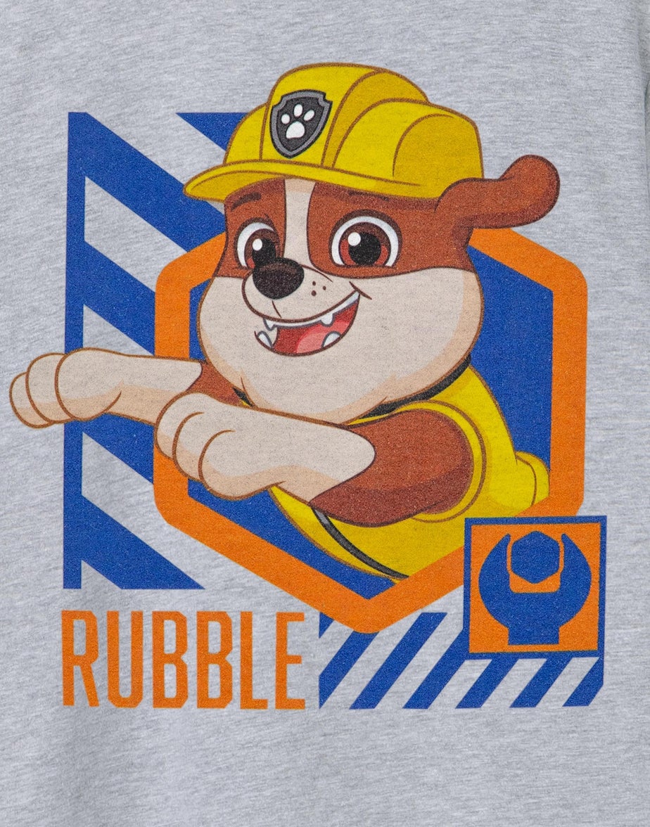 Vanilla Underground Paw Patrol Kids Rubble Grey Marl T-Shirt