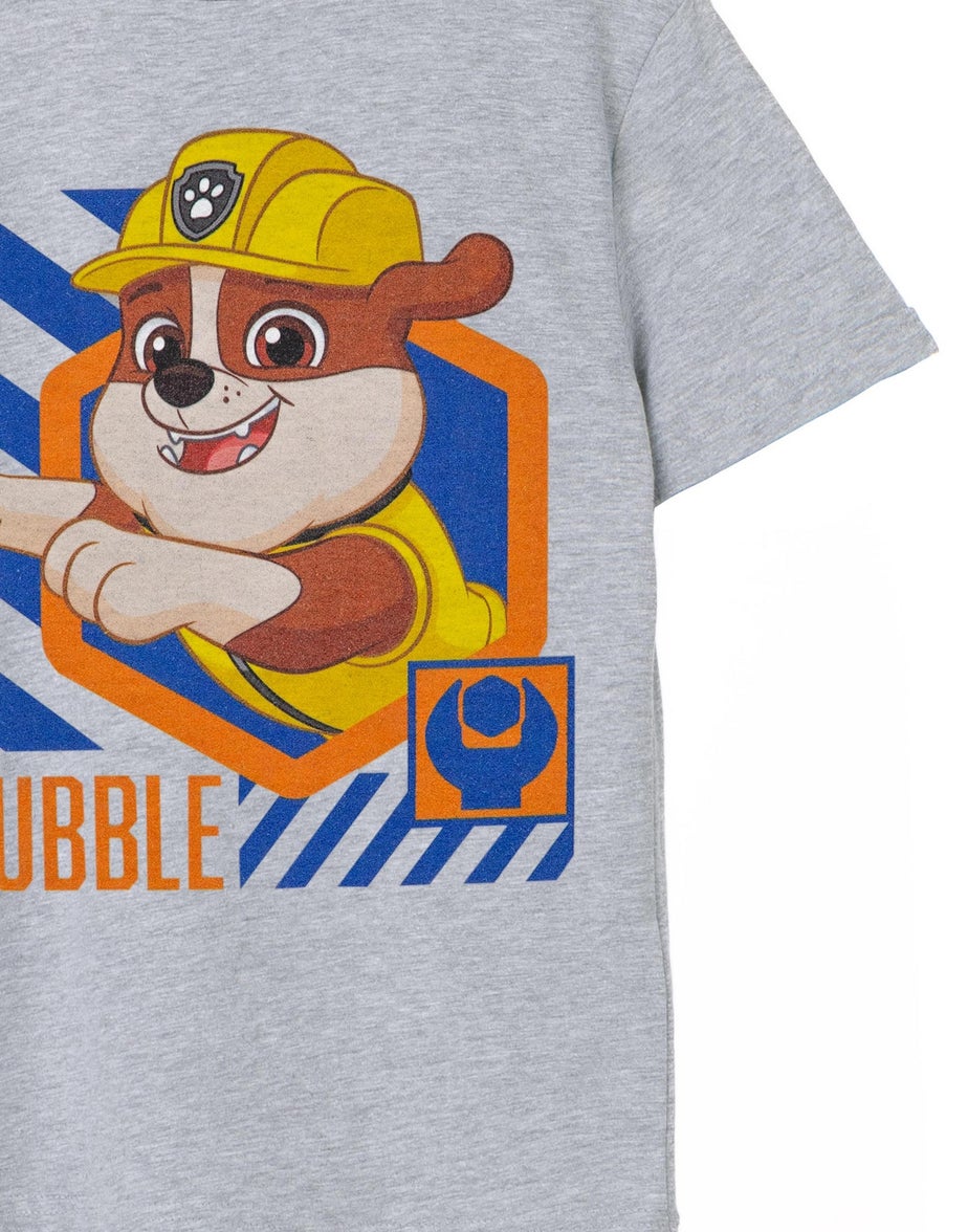 Vanilla Underground Paw Patrol Kids Rubble Grey Marl T-Shirt