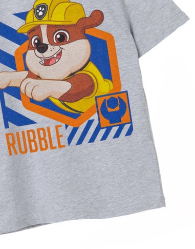 Vanilla Underground Paw Patrol Kids Rubble Grey Marl T-Shirt