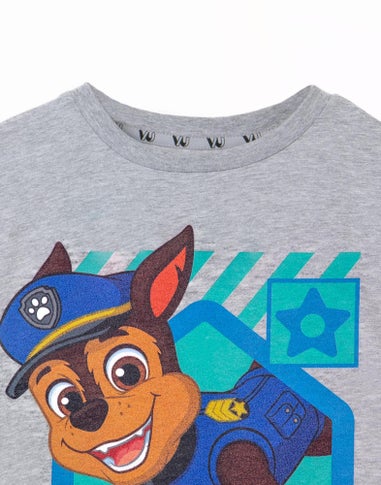 Vanilla Underground Paw Patrol Kids Chase Grey Marl T-Shirt