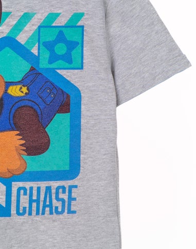 Vanilla Underground Paw Patrol Kids Chase Grey Marl T-Shirt