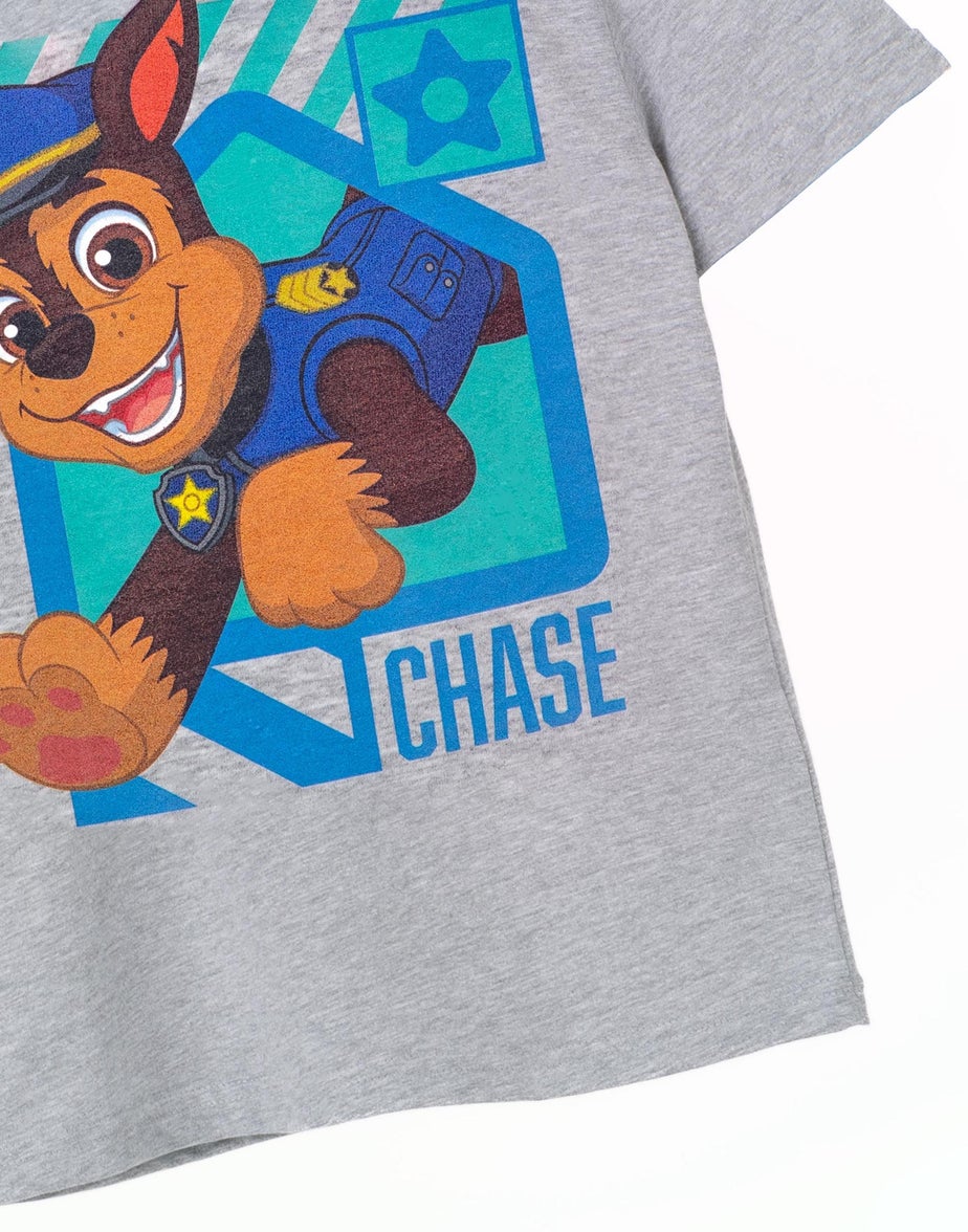 Vanilla Underground Paw Patrol Kids Chase Grey Marl T-Shirt