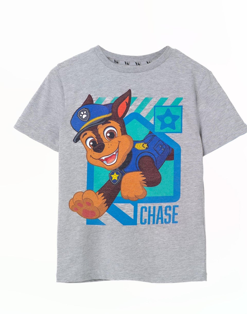 Vanilla Underground Paw Patrol Kids Chase Grey Marl T-Shirt