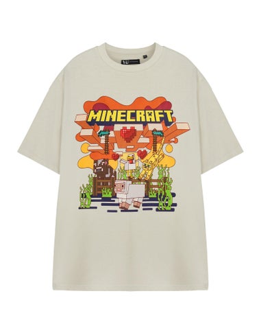Vanilla Underground Minecraft Adults Heart Animals Beige T-Shirt