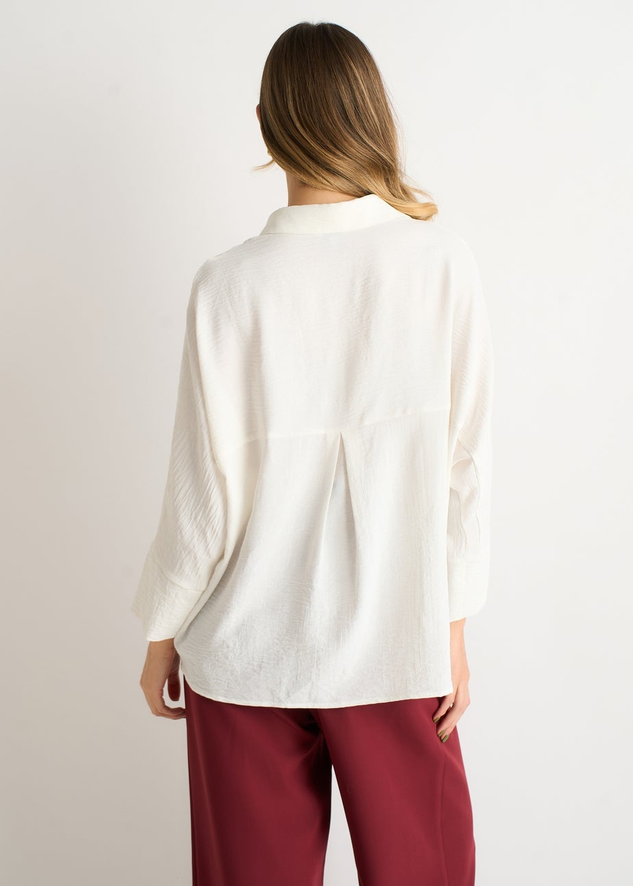 Gini London Ivory Kimono Oversized Blouse