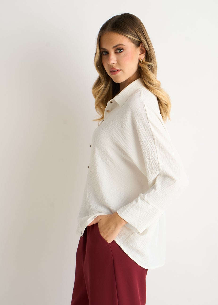 Gini London Ivory Kimono Oversized Blouse