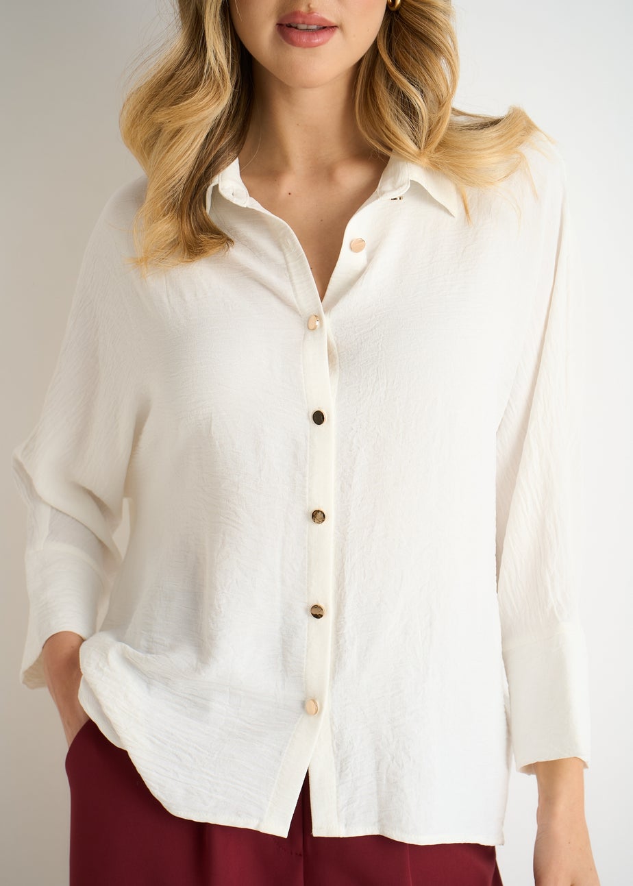 Gini London Ivory Kimono Oversized Blouse