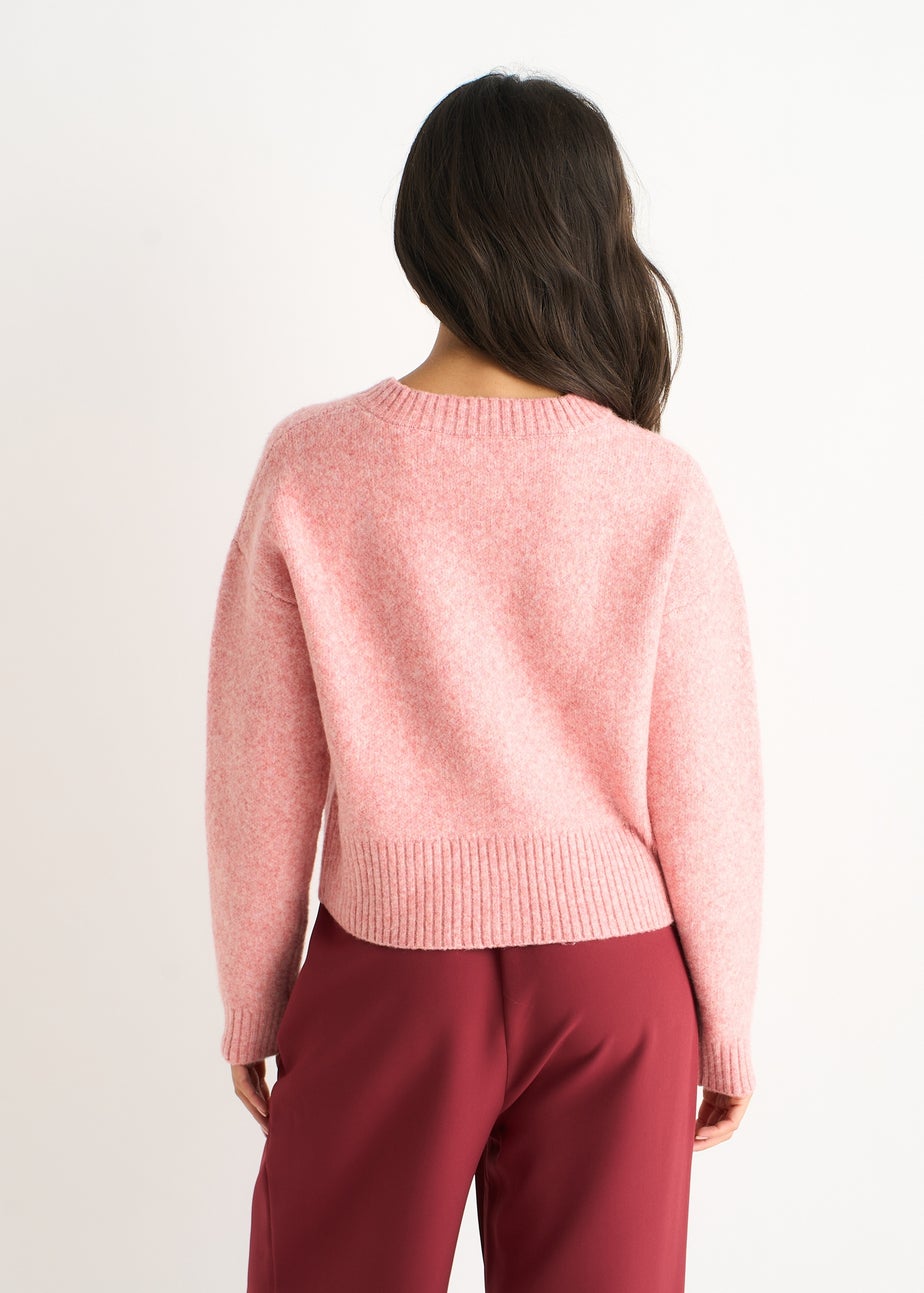 Gini London Pink Flex Long Sleeves Cardigan