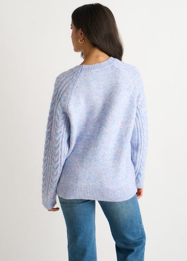 Gini London Blue Cable Flex Long Sleeves Jumper