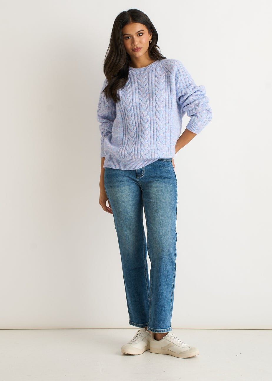 Gini London Blue Cable Flex Long Sleeves Jumper