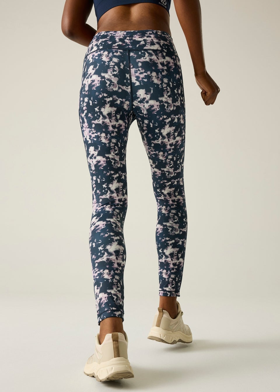 Dare 2b Navy Inky Print Influential II 1/3 UV Protective Quick Drying Leggings