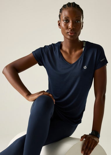 Dare 2b Navy Vigilant Quick Drying, Anti-Bacterial T-Shirt