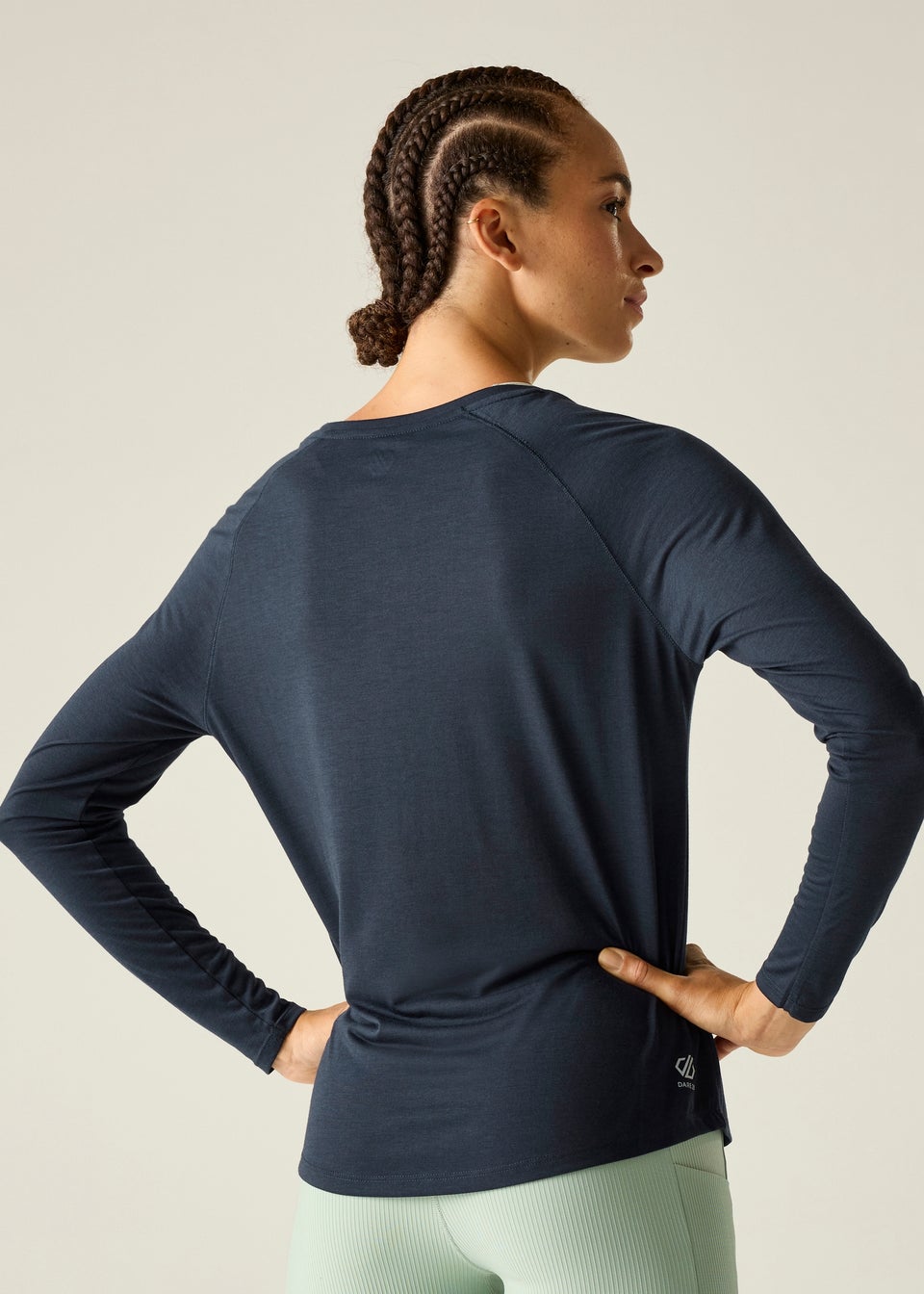 Dare 2b Navy Nimble Long Sleeve Reflective, Anti-Bacterial T-Shirt