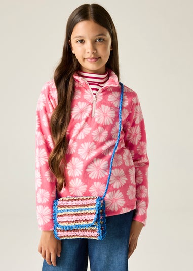 Regatta Pink Haze Petal Flower Hot Shot II Anti-Pill, Symmetry Fleece (3-13 Years)