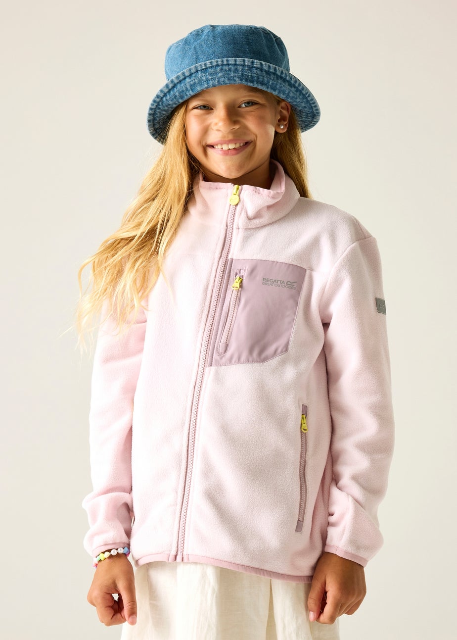 Regatta Haze Pink Junior Frankie Full Zip Fleece (3-13 Years)