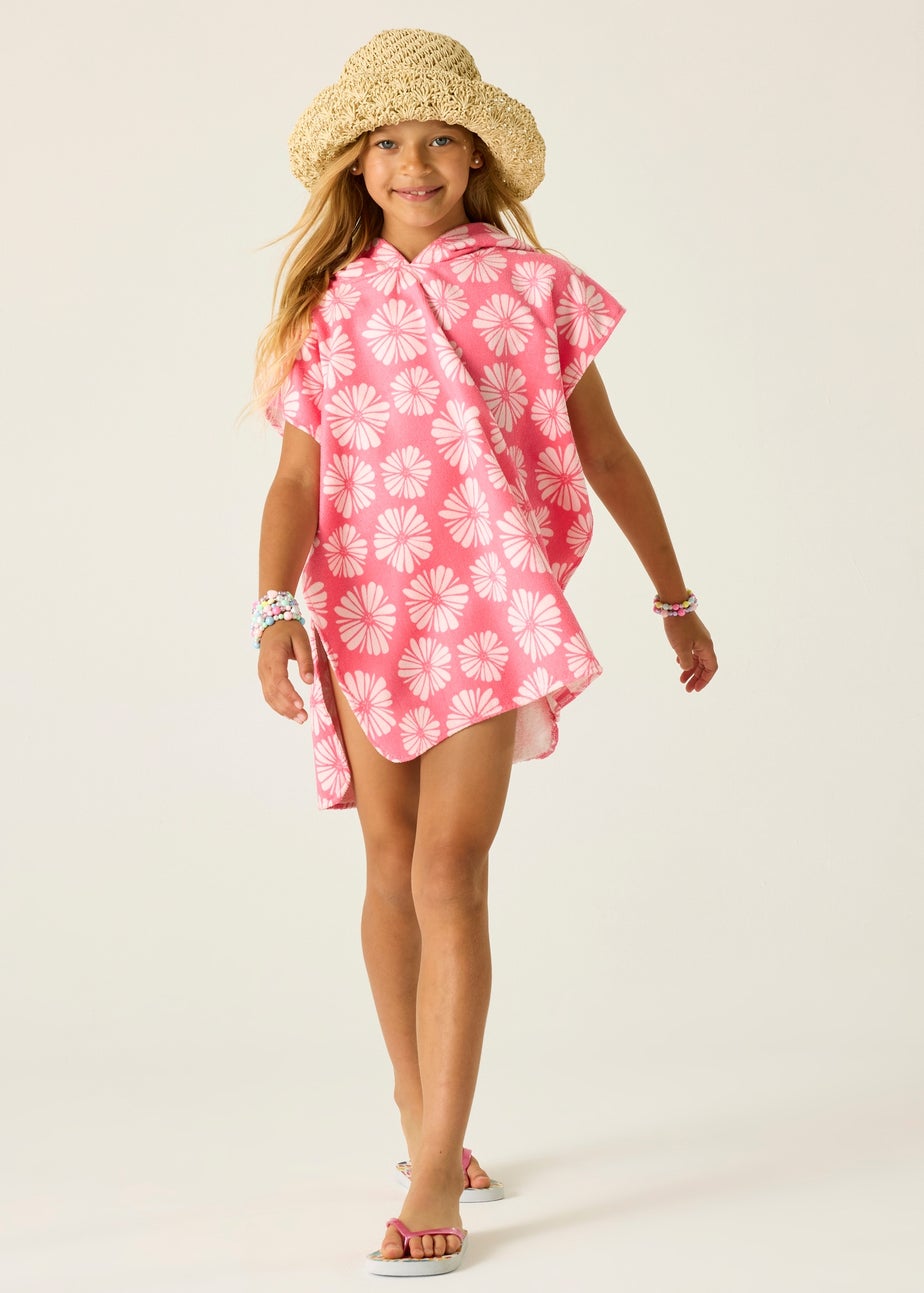 Regatta Pink Haze Petal Flower Towel Robe (3-13 Years)