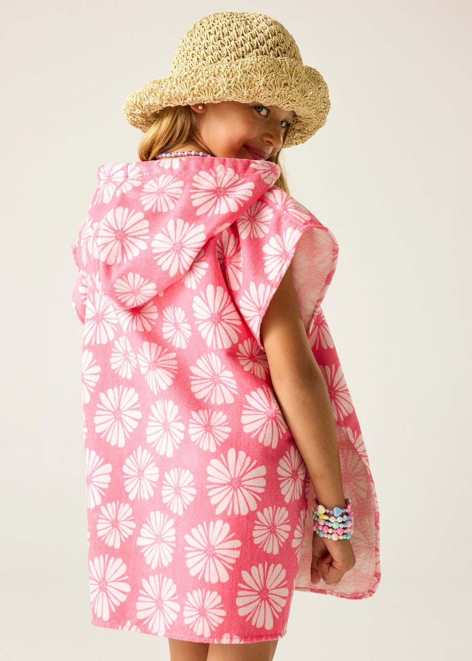 Regatta Pink Haze Petal Flower Towel Robe  (3-13 Years)
