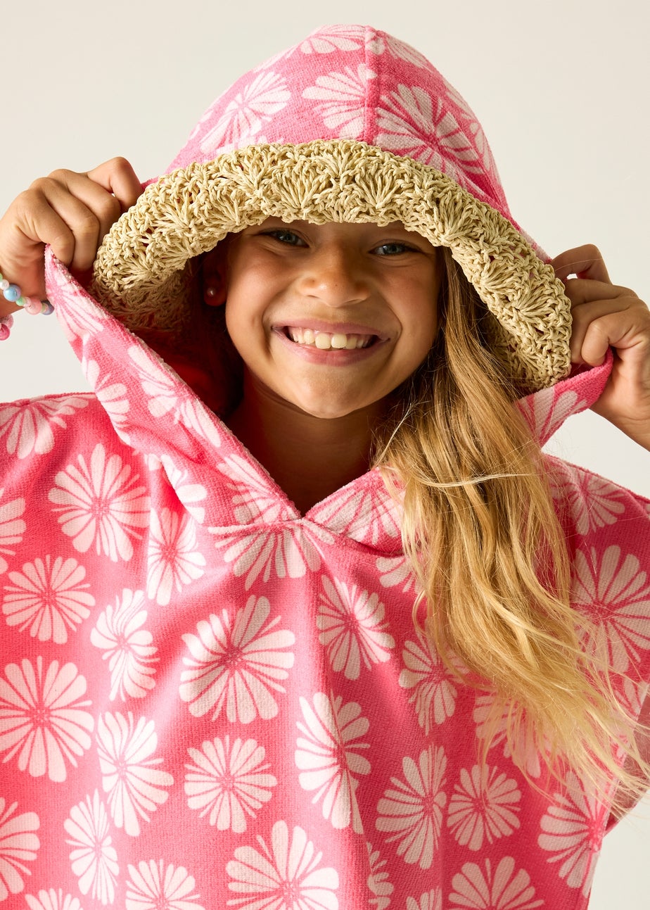 Regatta Pink Haze Petal Flower Towel Robe (3-13 Years)