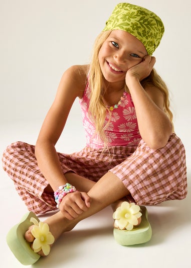 Regatta Pink Haze Petal Flower Katrisse UPF 30 Swim Costume (3-13 Years)