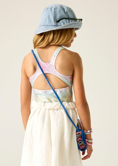 Regatta Ombre Metallic Zebra Print Katrisse UPF 30 Swim Costume (3-13 Years)