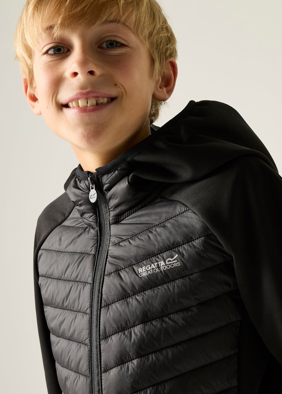 Regatta Black Seal Grey Andreson Hybrid Lightweight Jacket (3-13 Years)