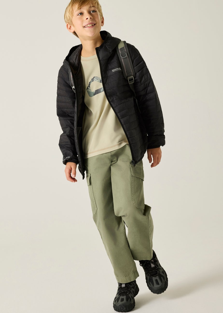 Regatta Black Hillpack Lightweight Jacket (3-13 Years)